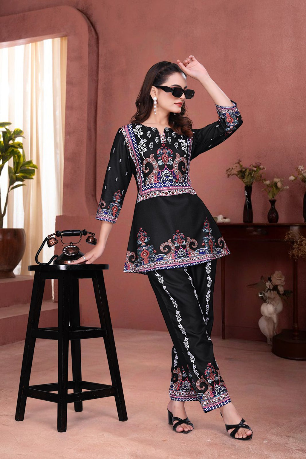 Classi Black Colour Women's Designer Co-Ord Set