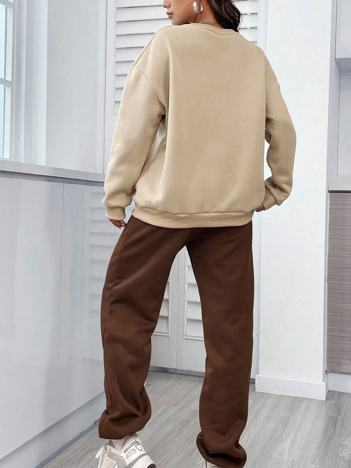 Coffee Brown Colour Women's Comfortable Co-Ord Set with Graphic Print