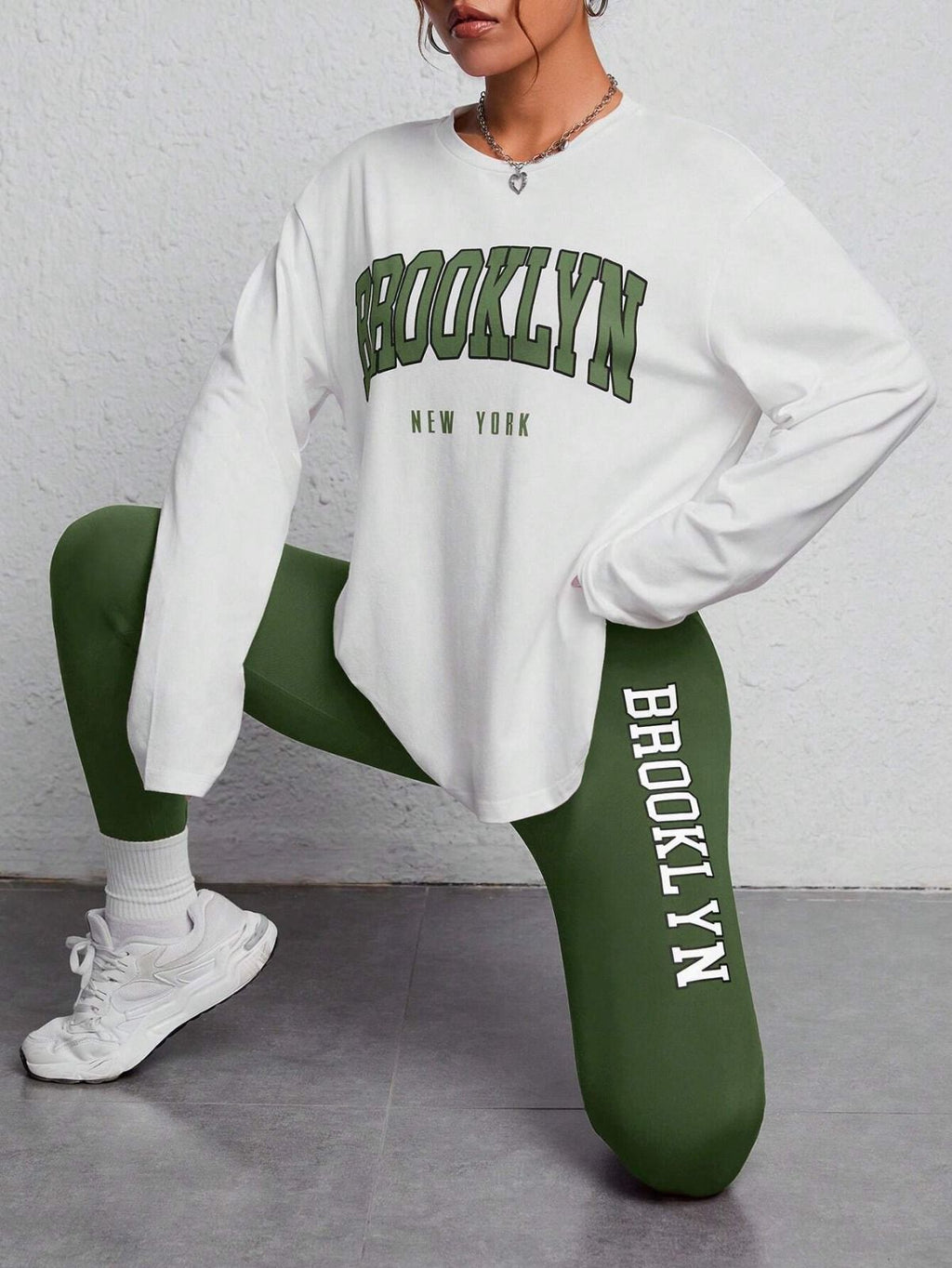 Basil Green Colour Women's Comfortable Co-Ord Set with Graphic Print