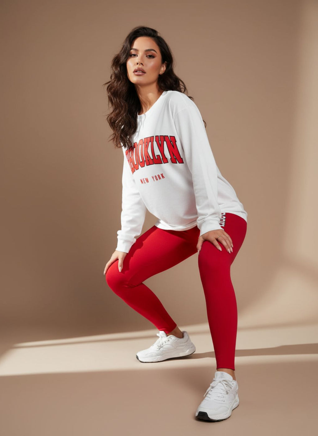 ARENIVA - Crimson Red Colour Women's Comfortable Co-Ord Set with Leopard Print