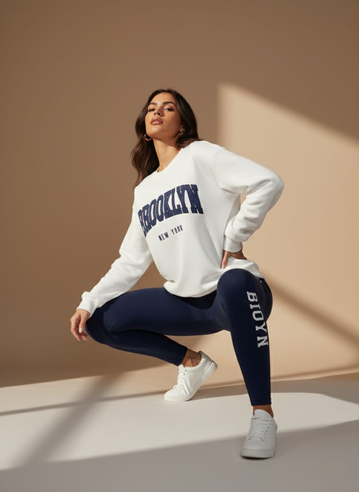 ARENIVA -  Navy Blue Colour Women's Comfortable Co-Ord Set with Leopard Print