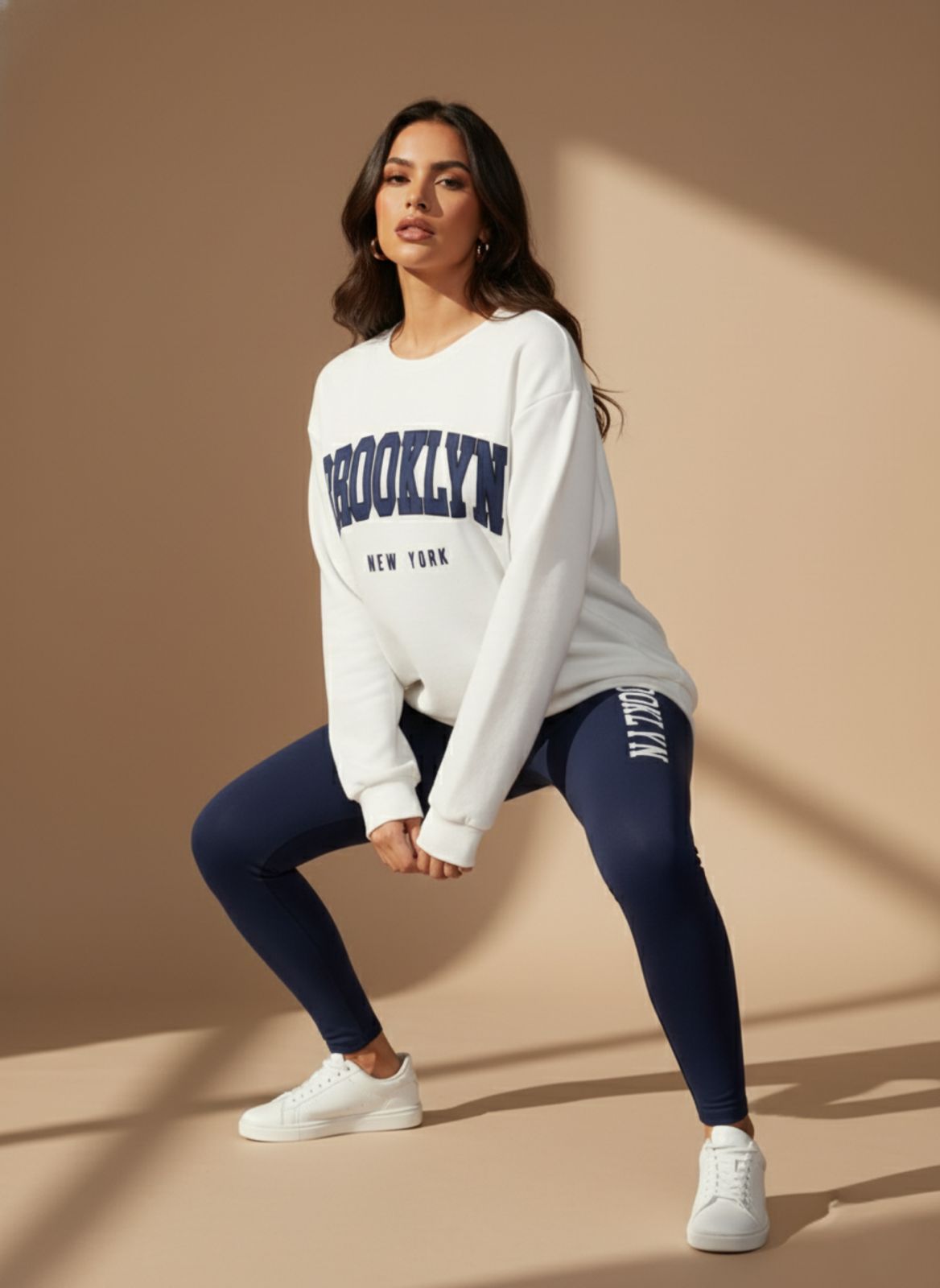 ARENIVA -  Navy Blue Colour Women's Comfortable Co-Ord Set with Leopard Print