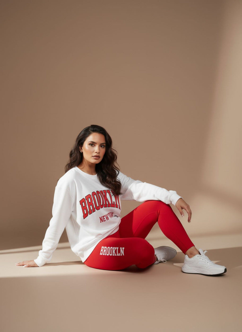 ARENIVA - Crimson Red Colour Women's Comfortable Co-Ord Set with Leopard Print