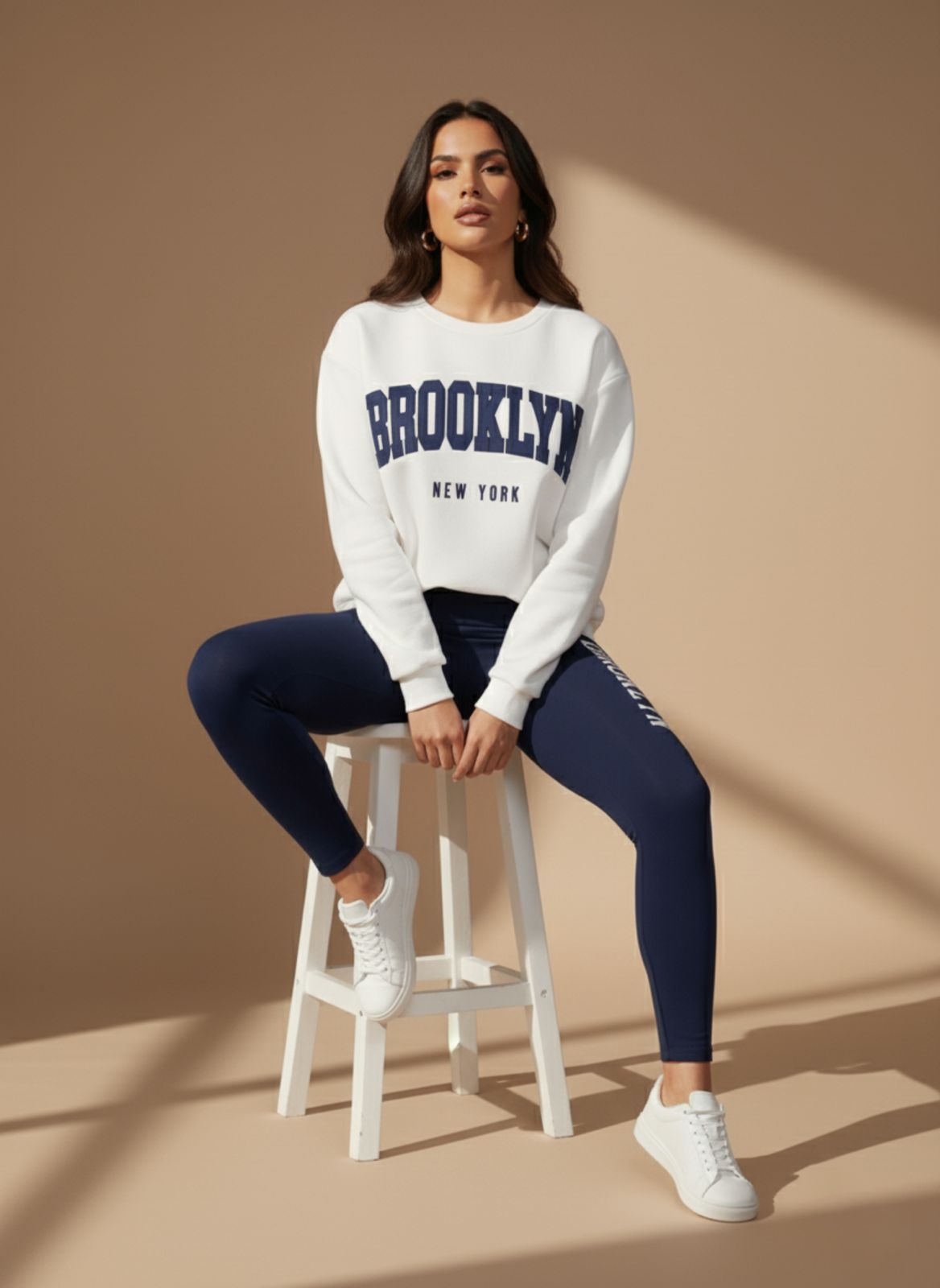 ARENIVA -  Navy Blue Colour Women's Comfortable Co-Ord Set with Leopard Print