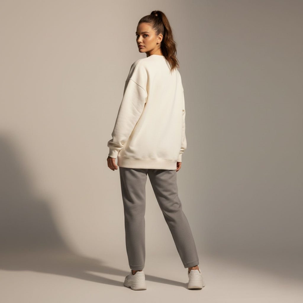 Beige & Grey Colour Heavy Women's Co-Ord Set