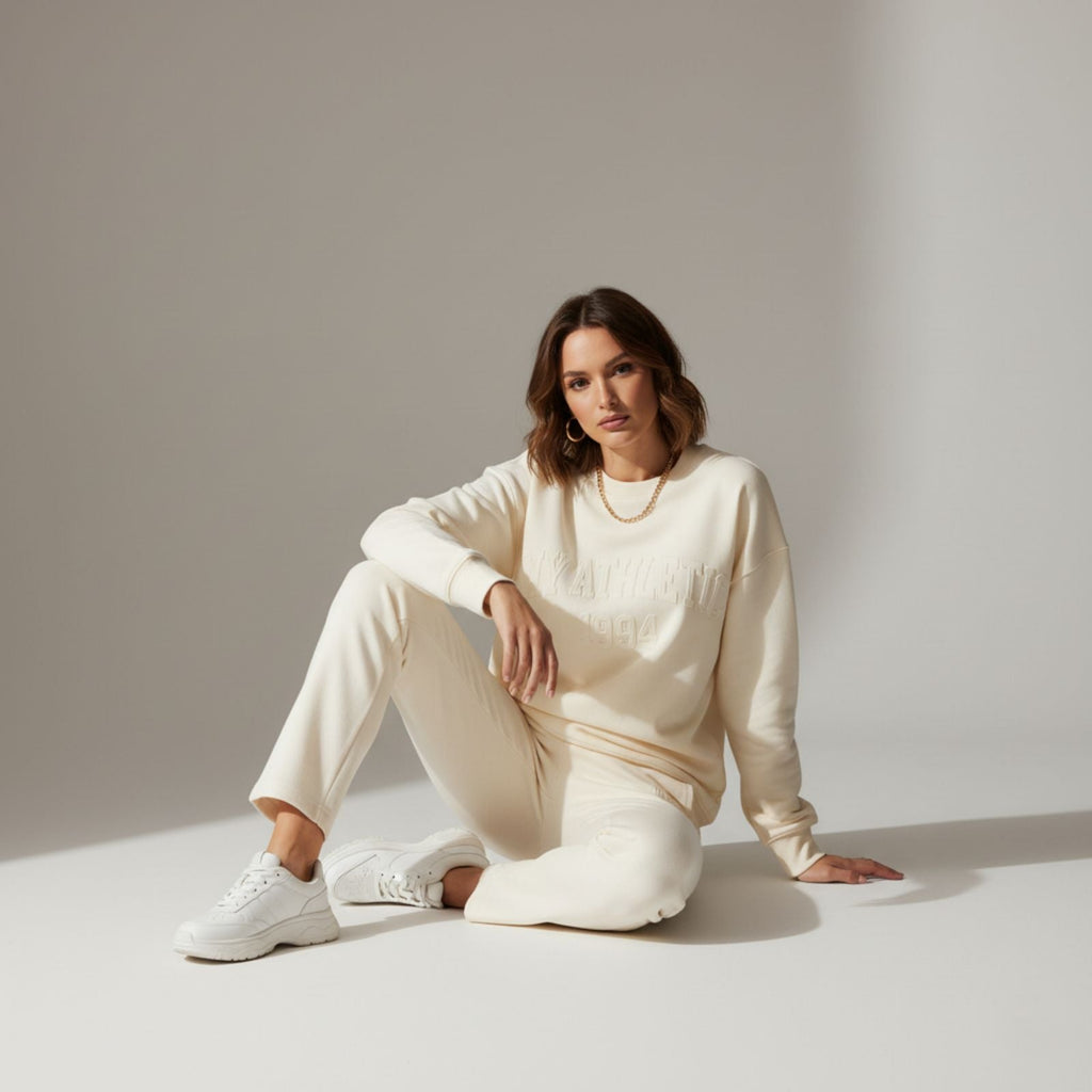 Snow White Colour Women's Heavy Co-Ord Set