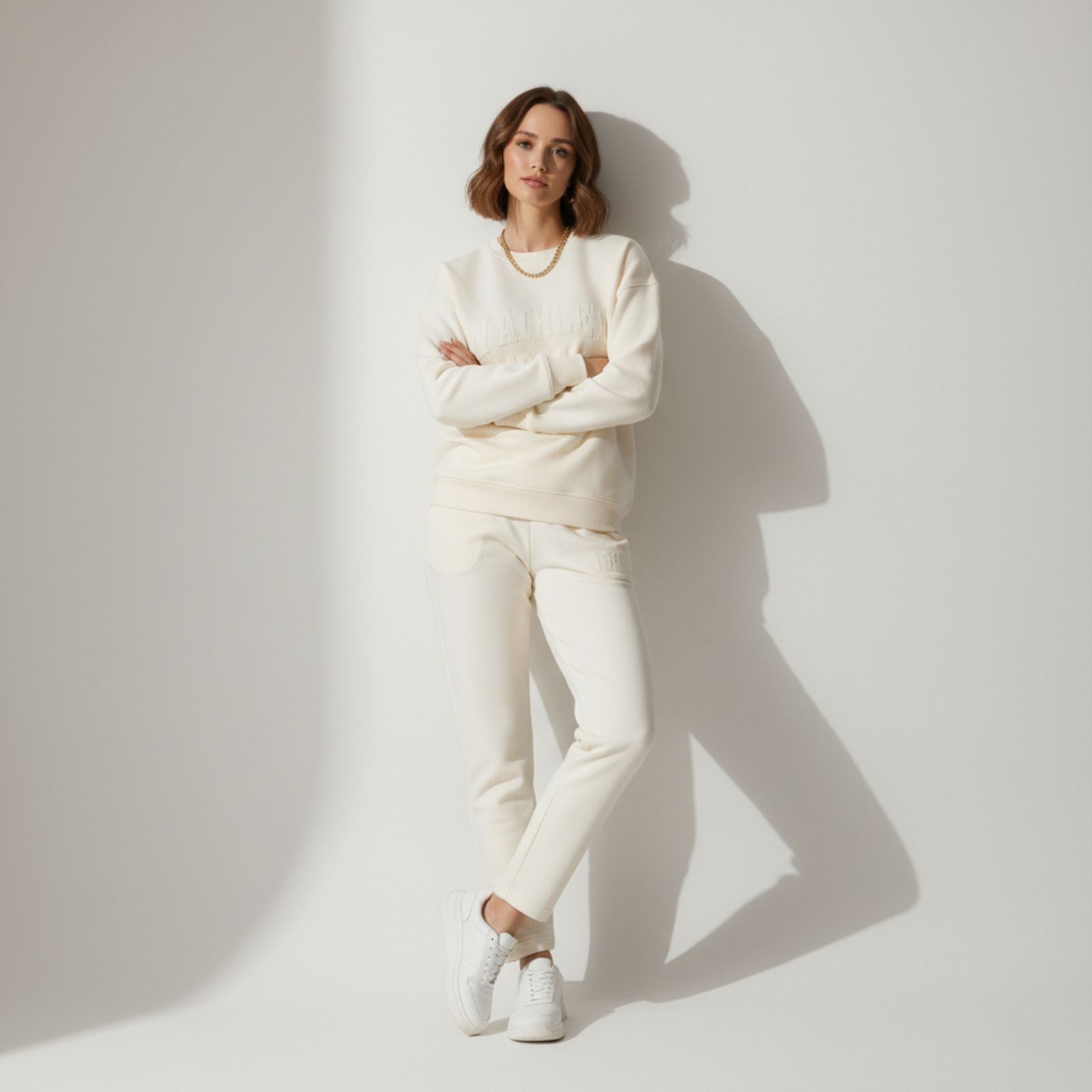 Snow White Colour Women's Heavy Co-Ord Set