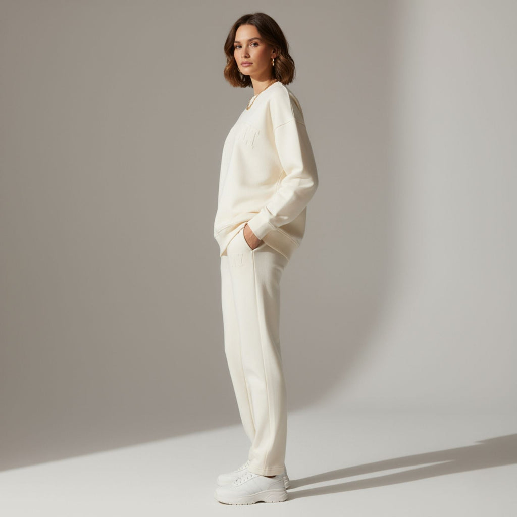 Snow White Colour Women's Heavy Co-Ord Set