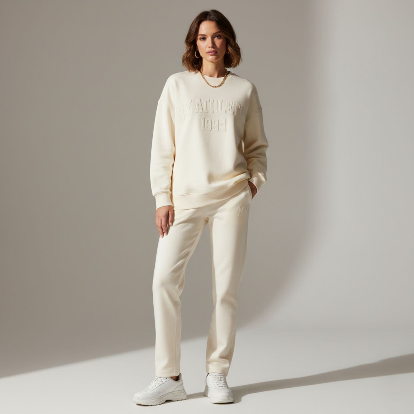 Snow White Colour Women's Heavy Co-Ord Set