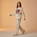 ARENIVA - Beige Colour Women's Co-Ord Set with Graphic Print