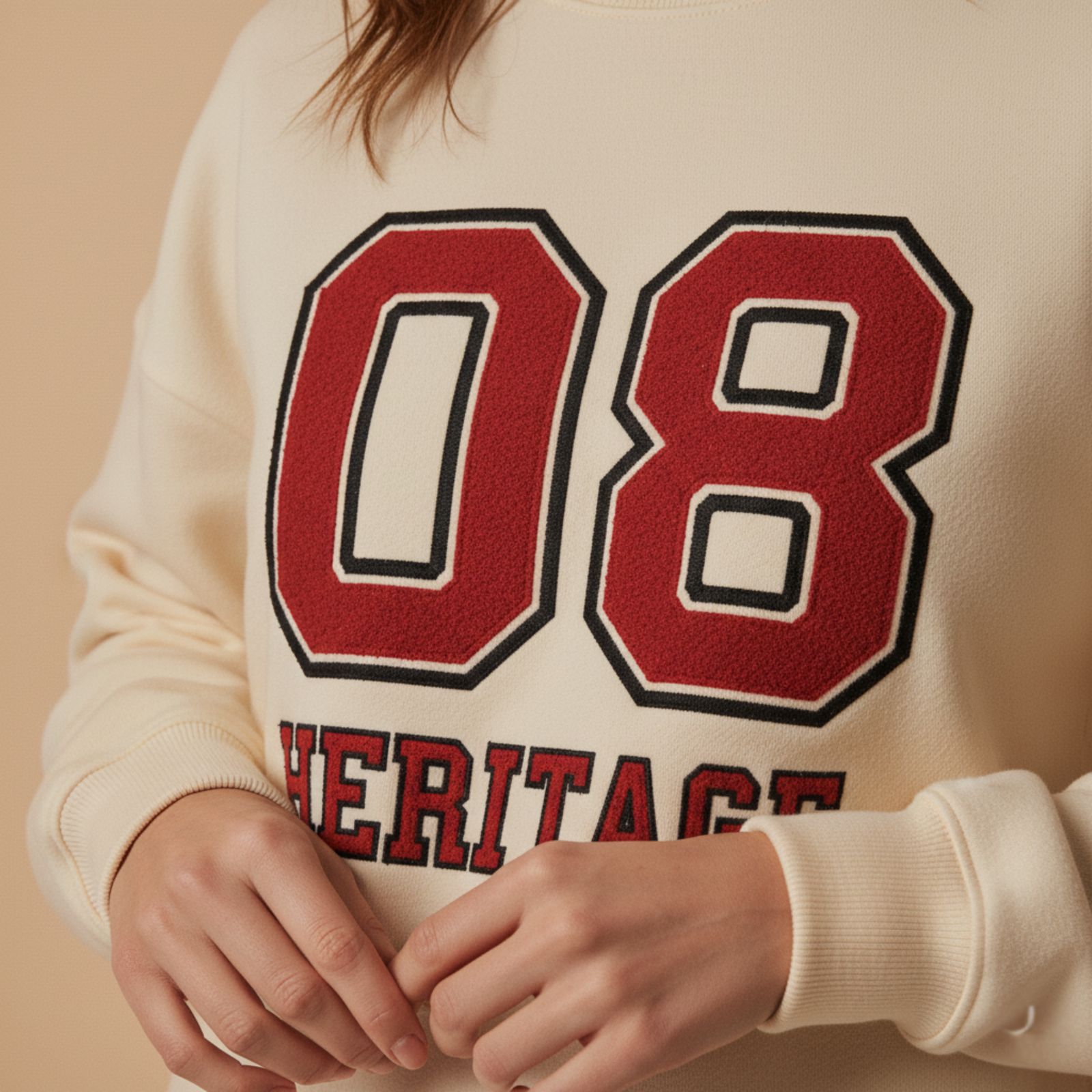 ARENIVA - Beige Colour Women's Co-Ord Set with Graphic Print