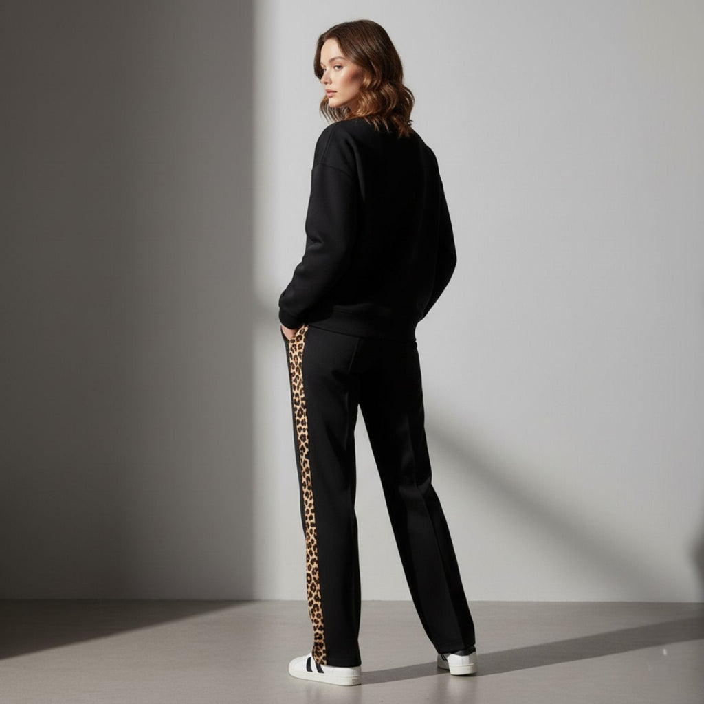 Deep Black Colour Women's Comfortable Co-Ord Set