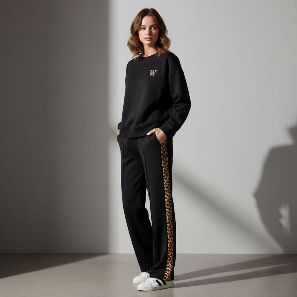 Deep Black Colour Women's Comfortable Co-Ord Set