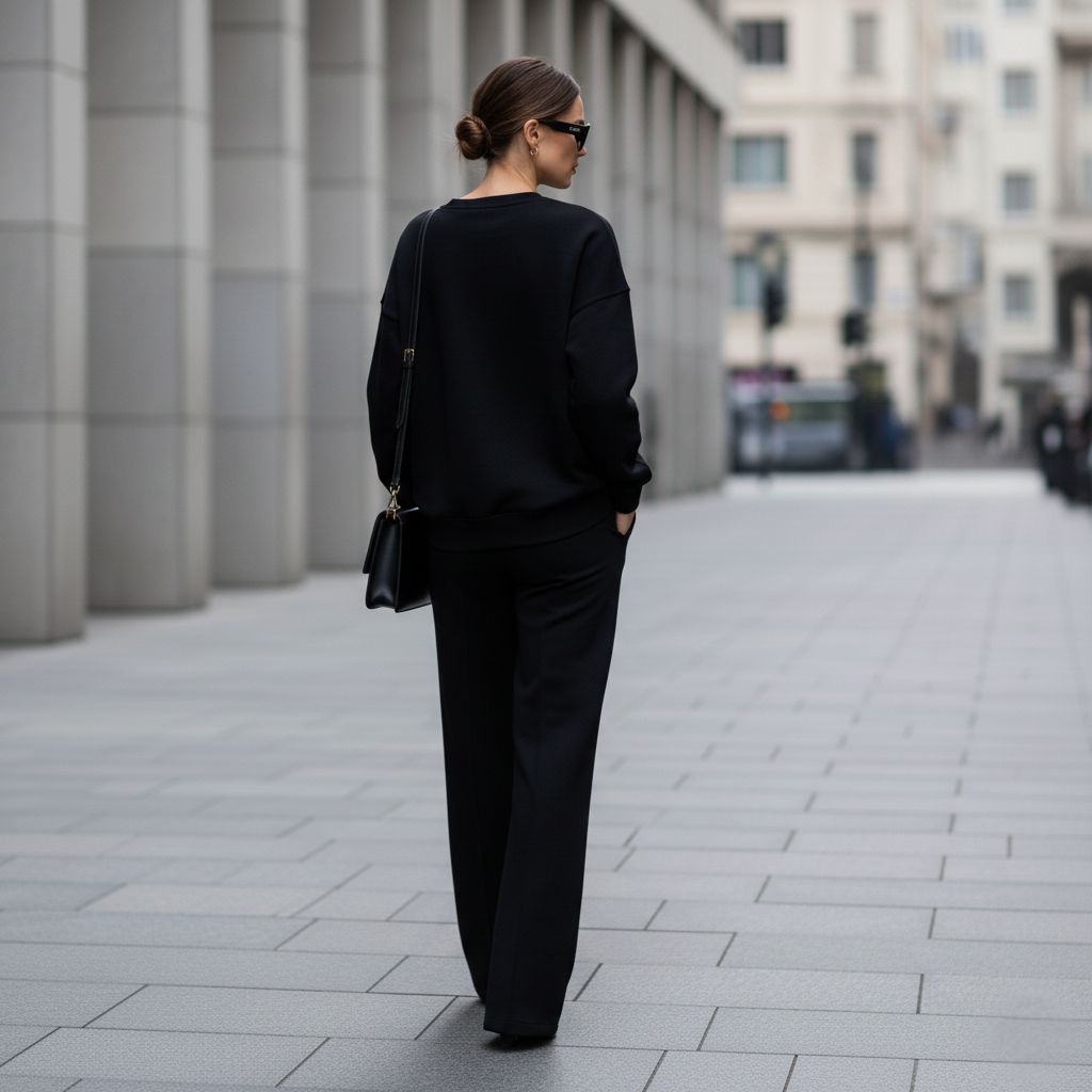 'Tiger Club' Women's Comfortable Black Colour Co-Ord Set