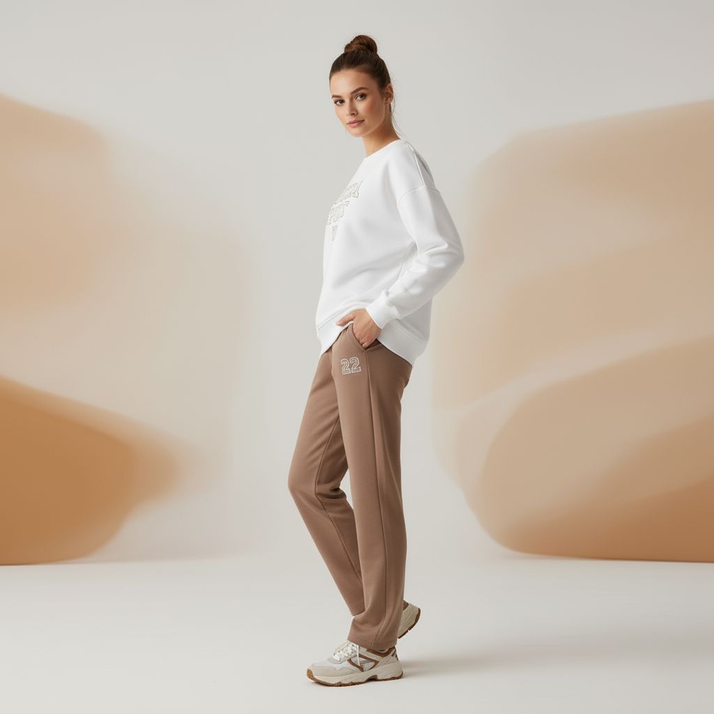 "MOCHA SPORTS" Coffee Brown Colour Women's Comfortable Co-Ord Set