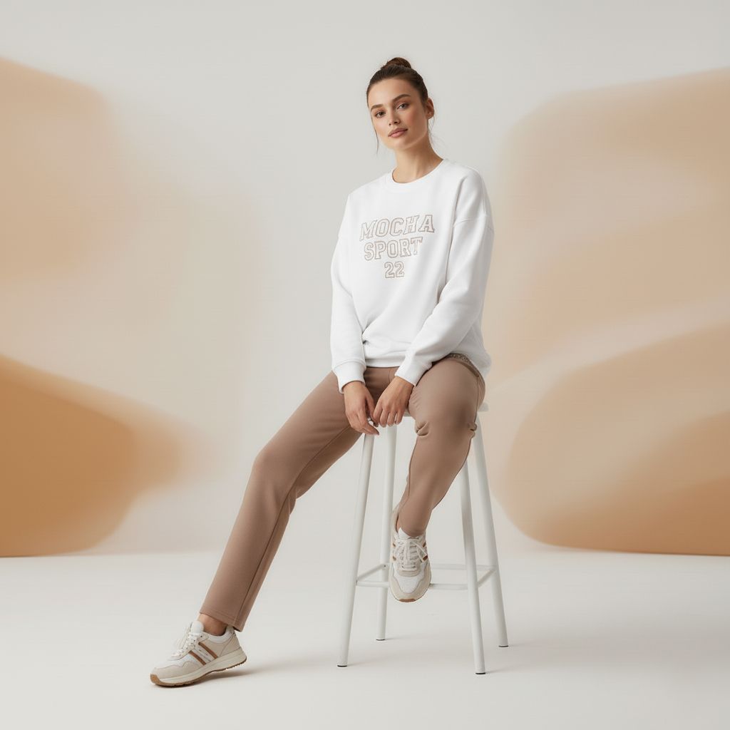 "MOCHA SPORTS" Coffee Brown Colour Women's Comfortable Co-Ord Set