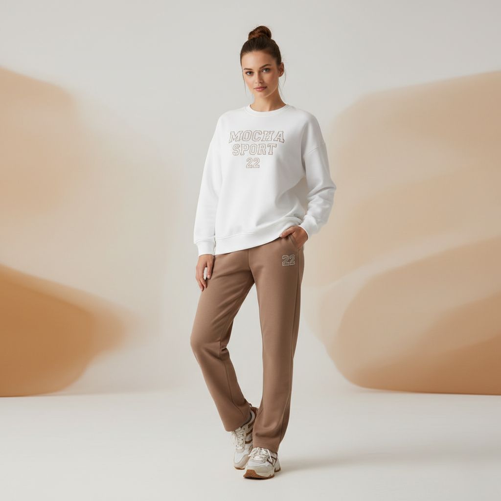 "MOCHA SPORTS" Coffee Brown Colour Women's Comfortable Co-Ord Set