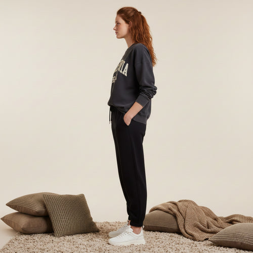 "California" Dark Grey Colour Women's Comfortable Co-Ord Set