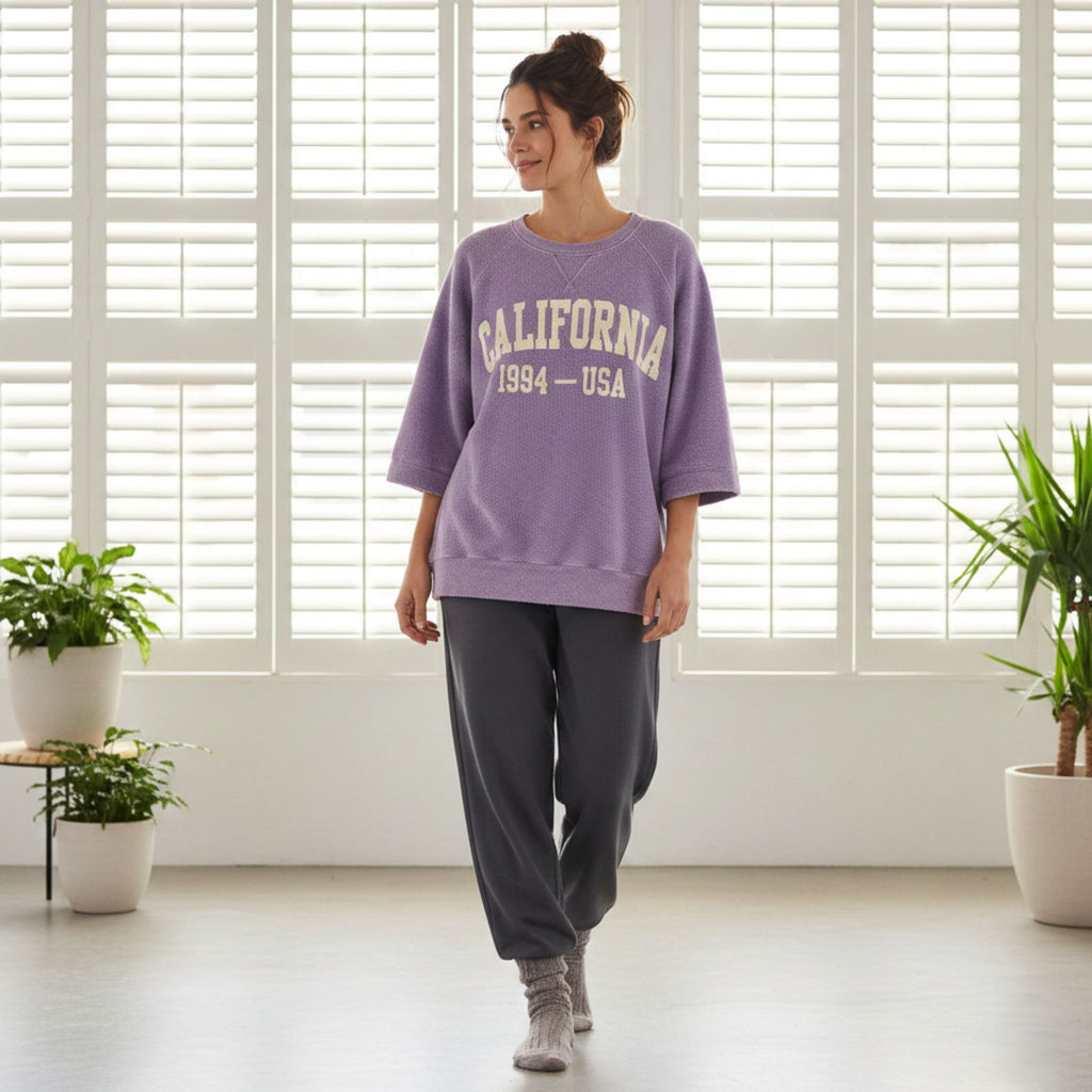 "California" Comfortable Oversized Comfortable Co-Ord Set