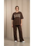 'RARE' Mud Brown Colour Women's Co-Ord Set with Leopard Print