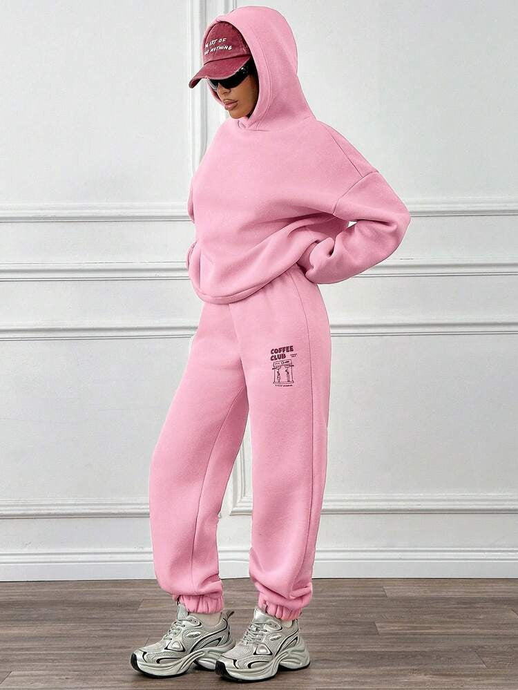 Women’s Coffee Club Oversized Hoodie & Jogger Co-ord Set