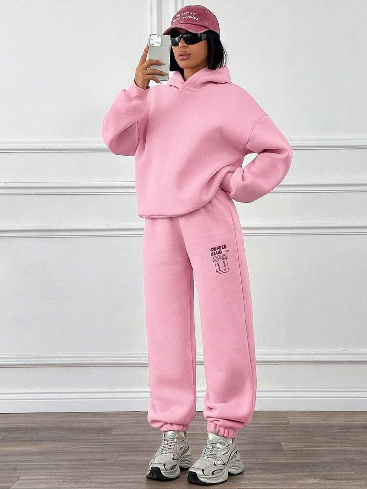 Women’s Coffee Club Oversized Hoodie & Jogger Co-ord Set
