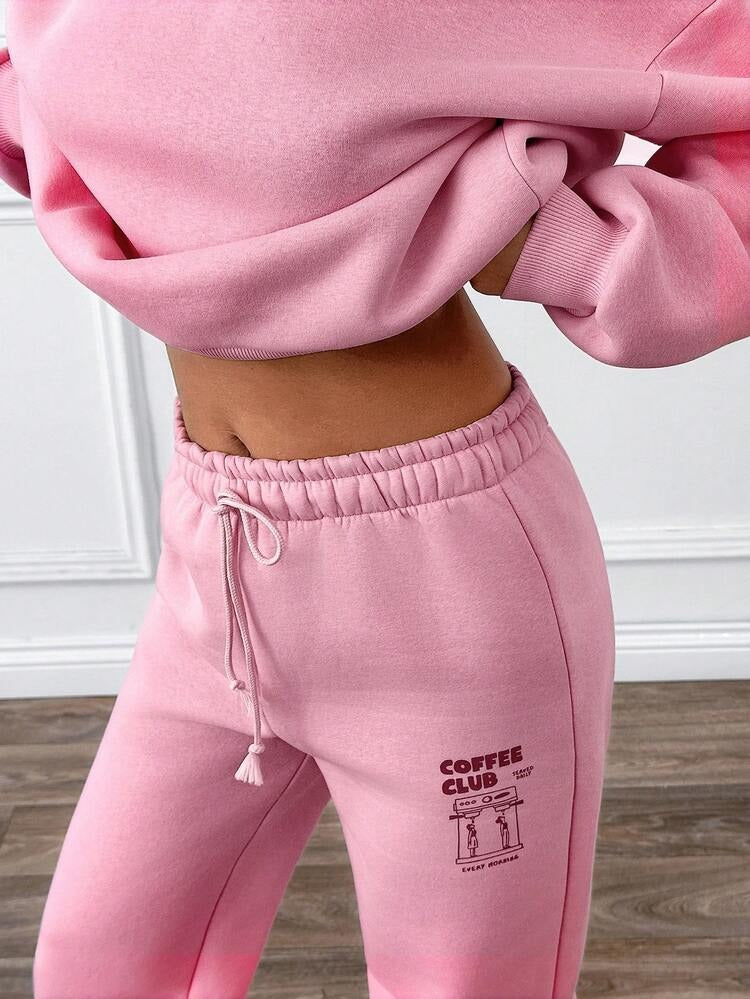 Women’s Coffee Club Oversized Hoodie & Jogger Co-ord Set
