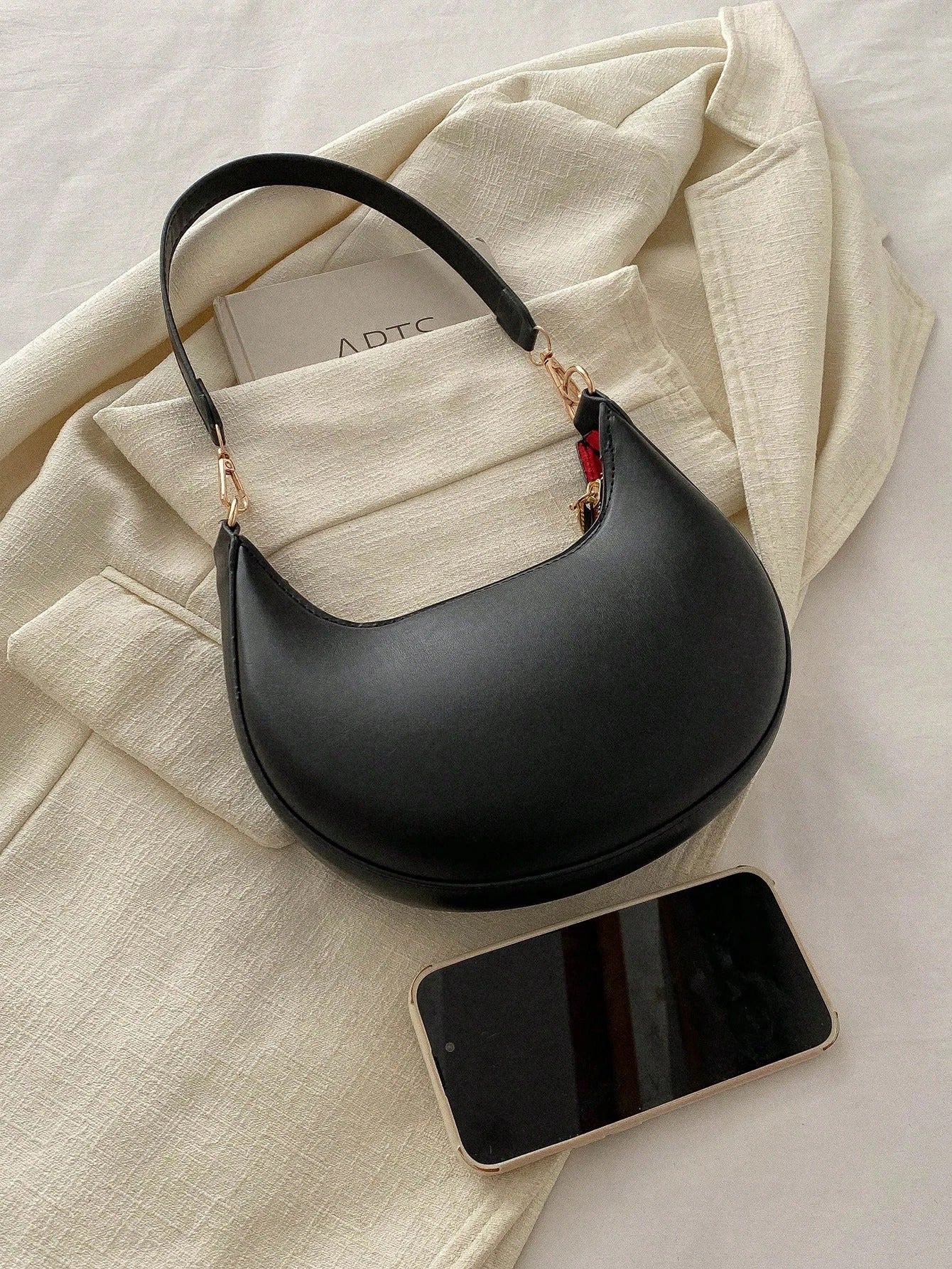 Crescent-Shaped Women's Shoulder Bag