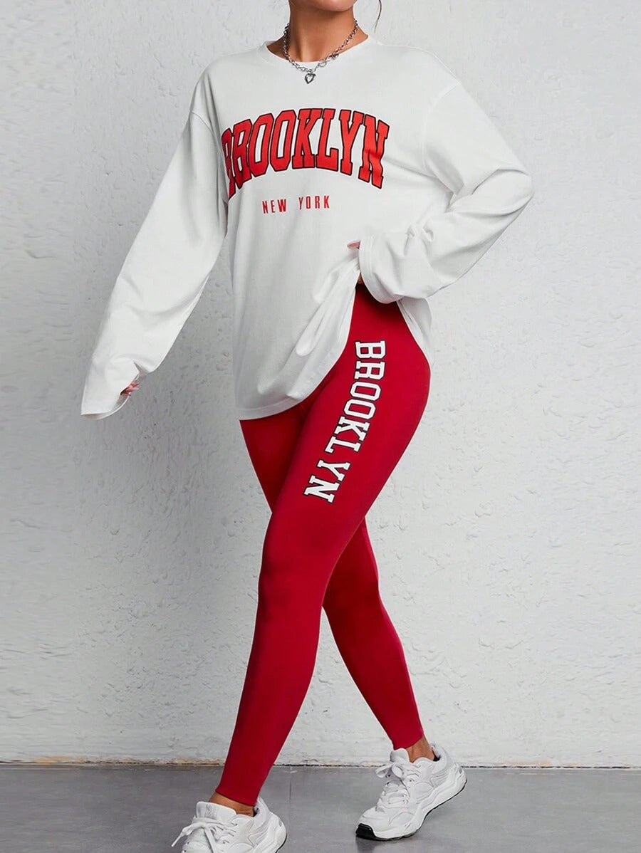 ARENIVA - Women’s Colorblock Co-Ord Set with Graphic Print