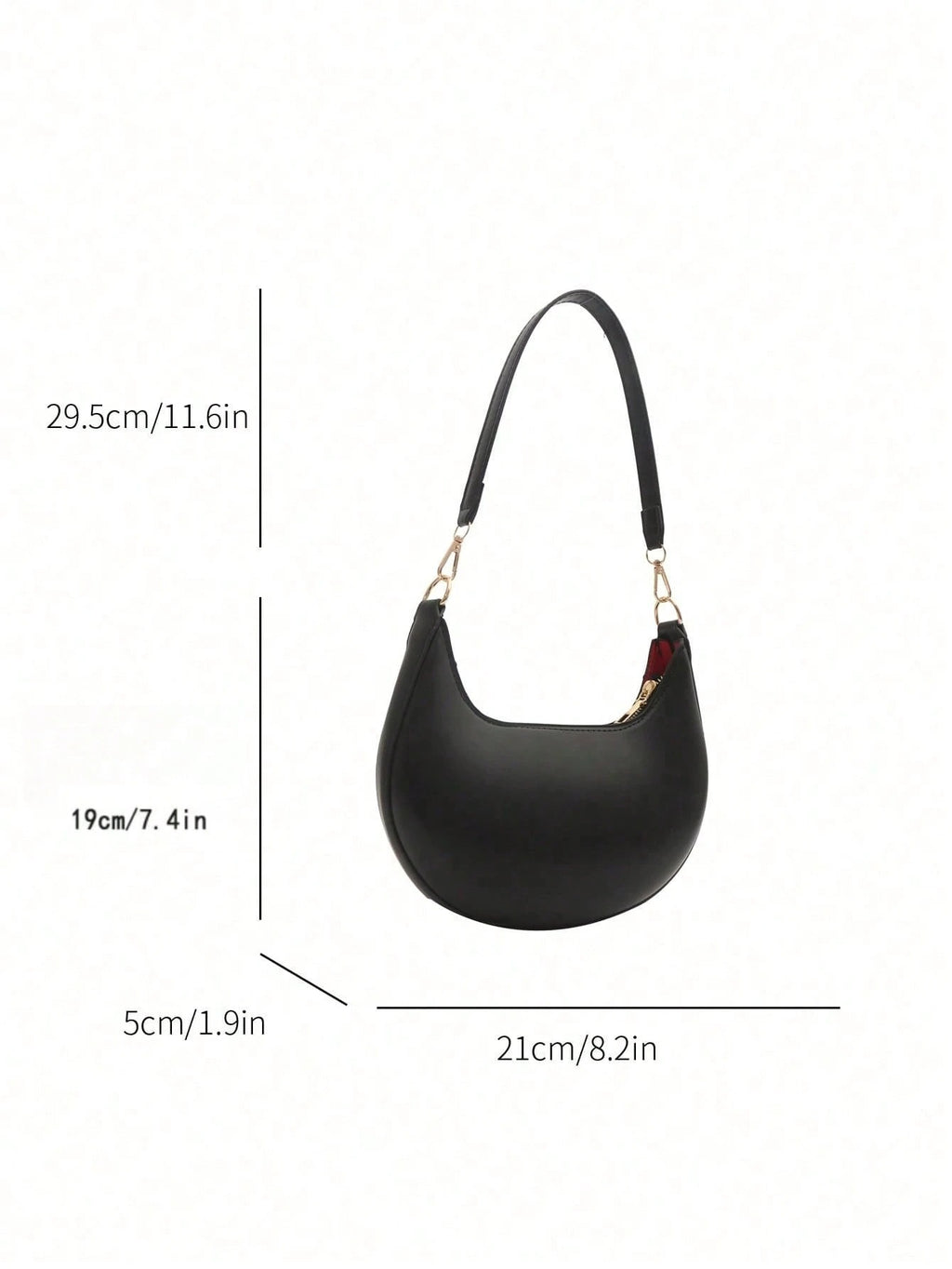 Crescent-Shaped Women's Shoulder Bag