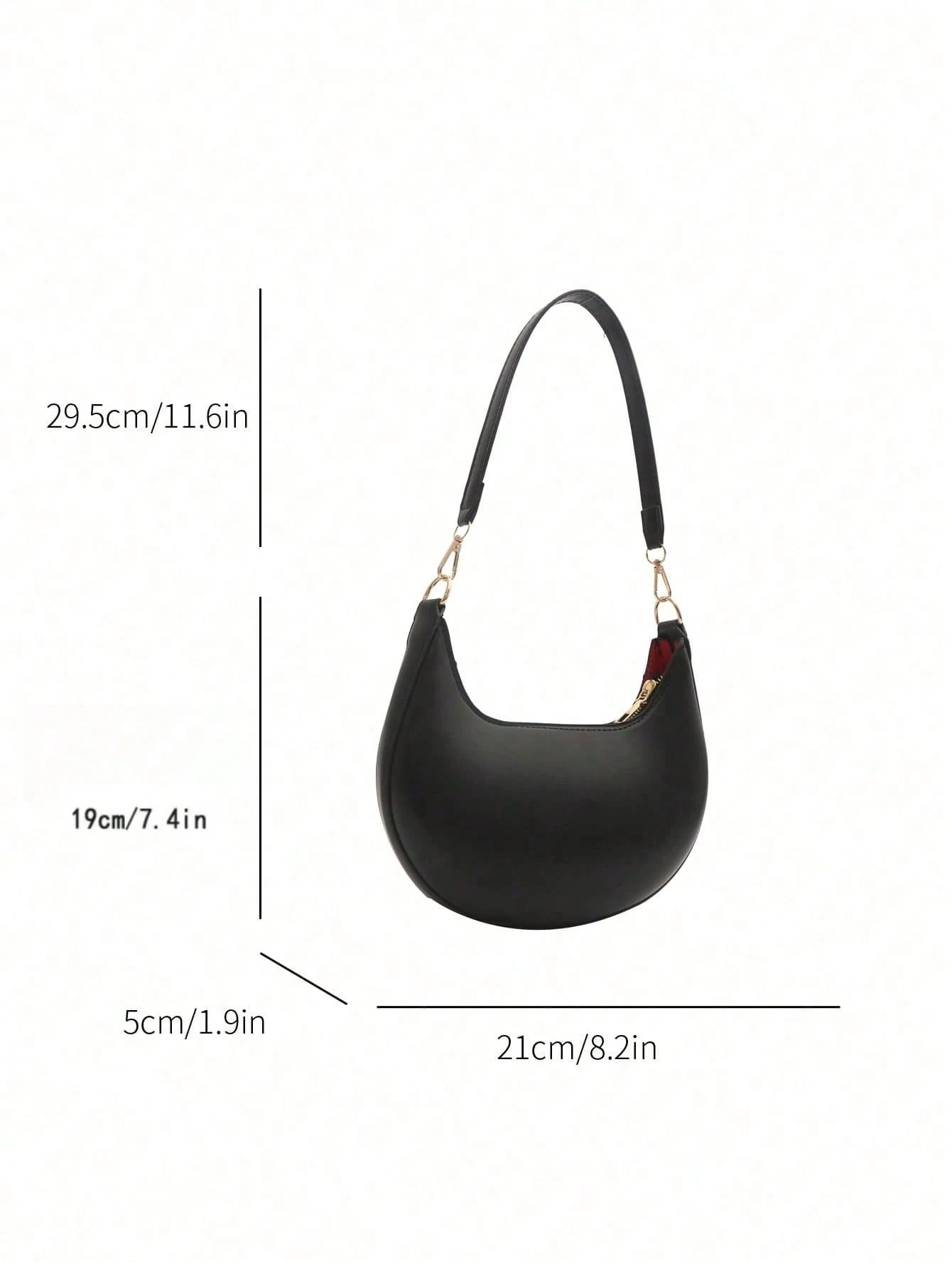 Crescent-Shaped Women's Shoulder Bag