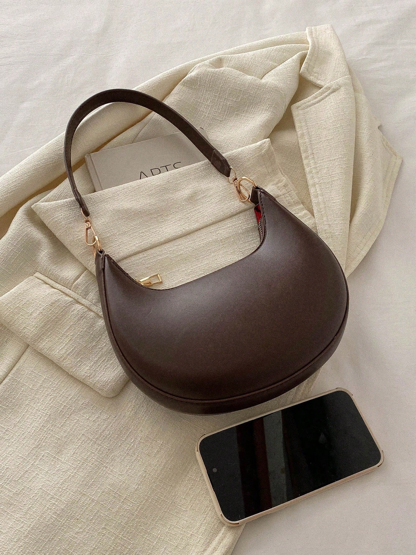 Crescent-Shaped Women's Shoulder Bag