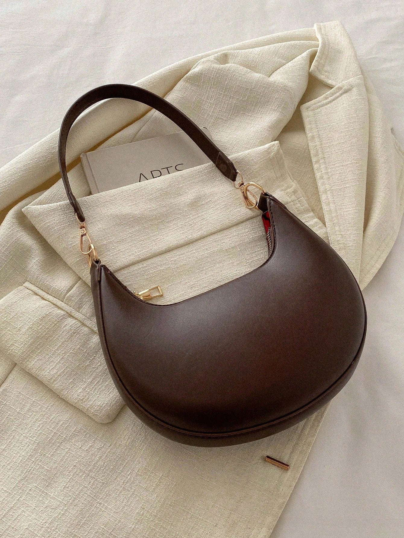 Crescent-Shaped Women's Shoulder Bag