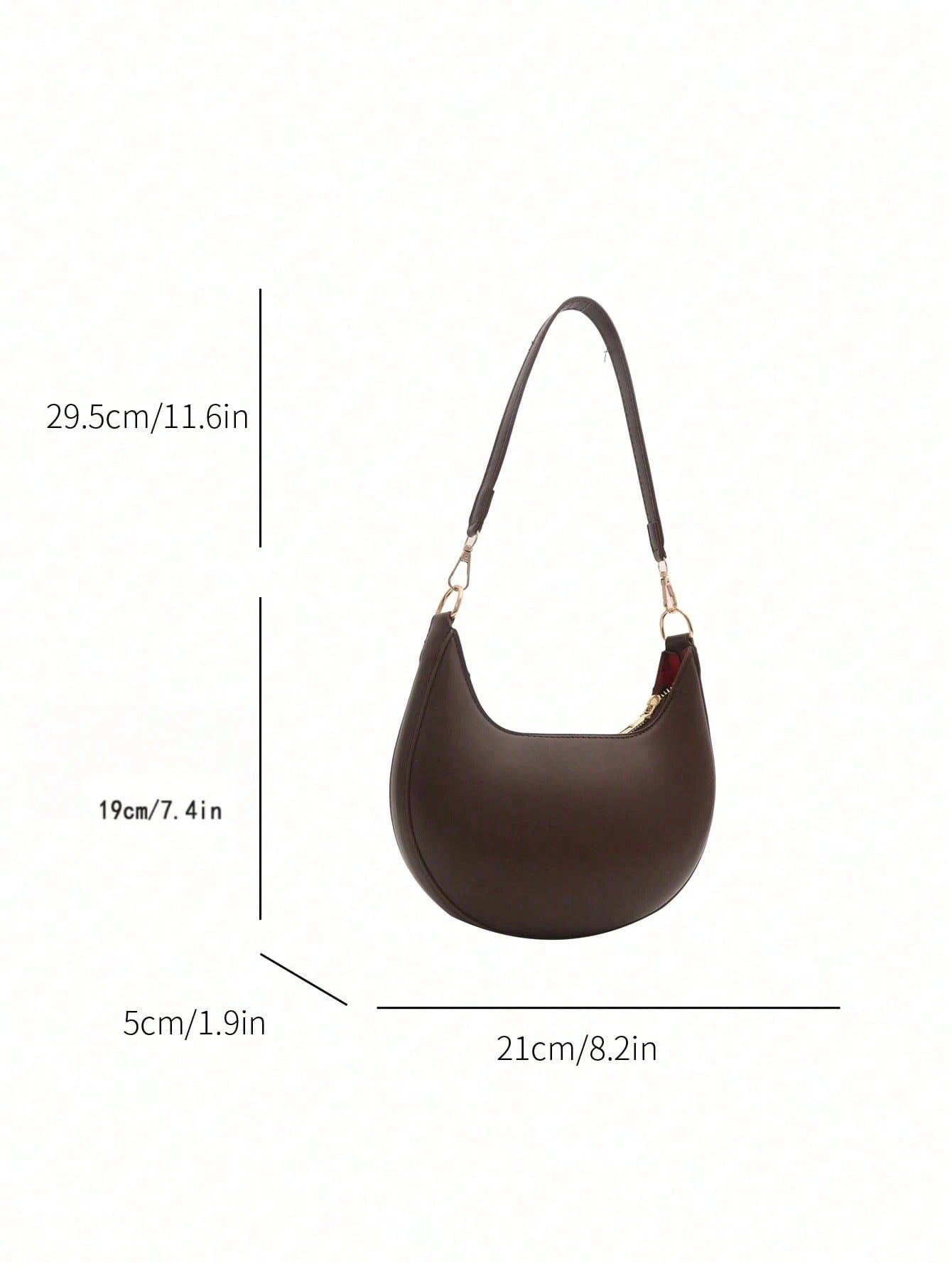Crescent-Shaped Women's Shoulder Bag