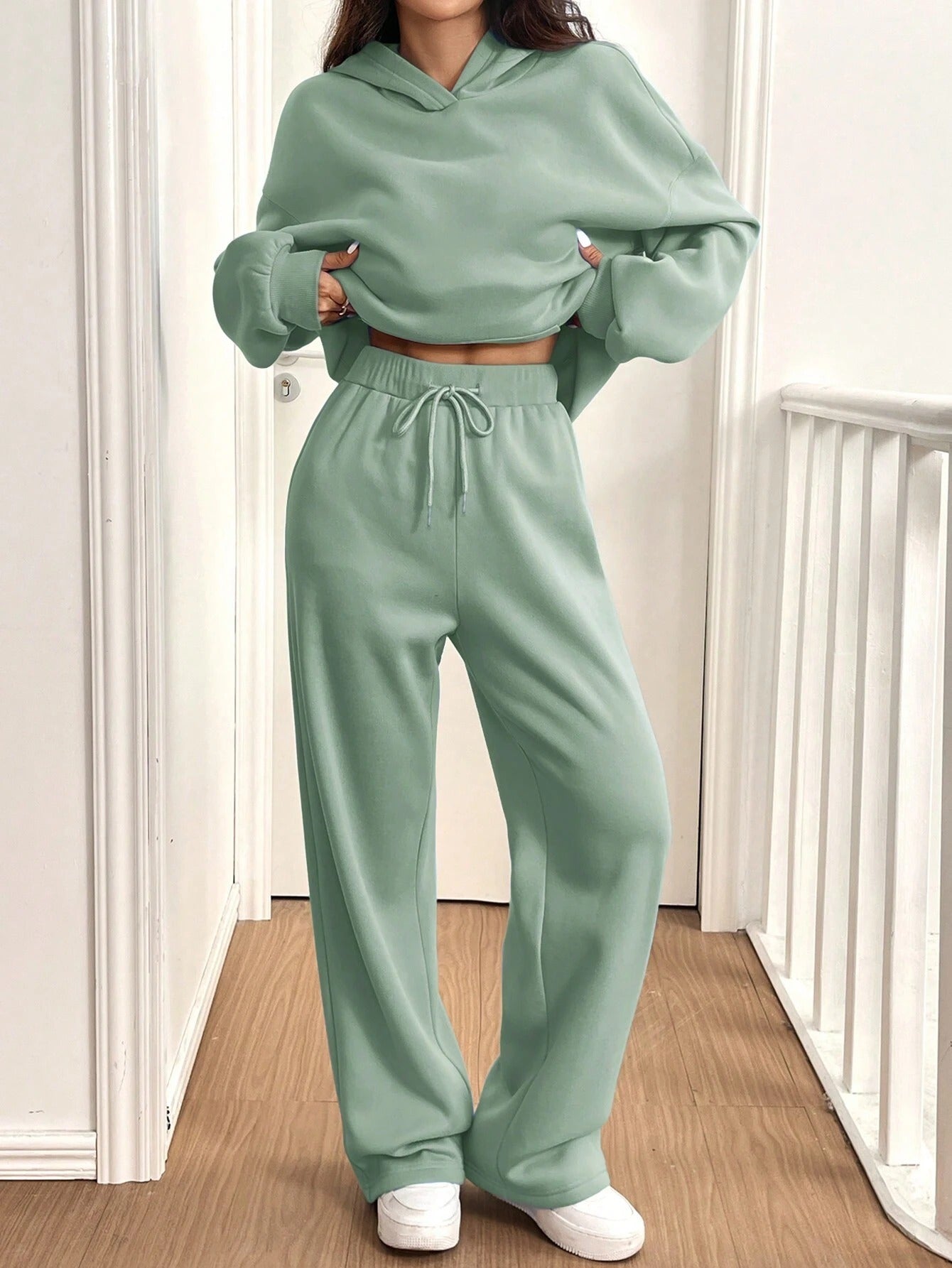 ARENIVA - Mint Green Colour Women's Comfortable Co-Ord Set
