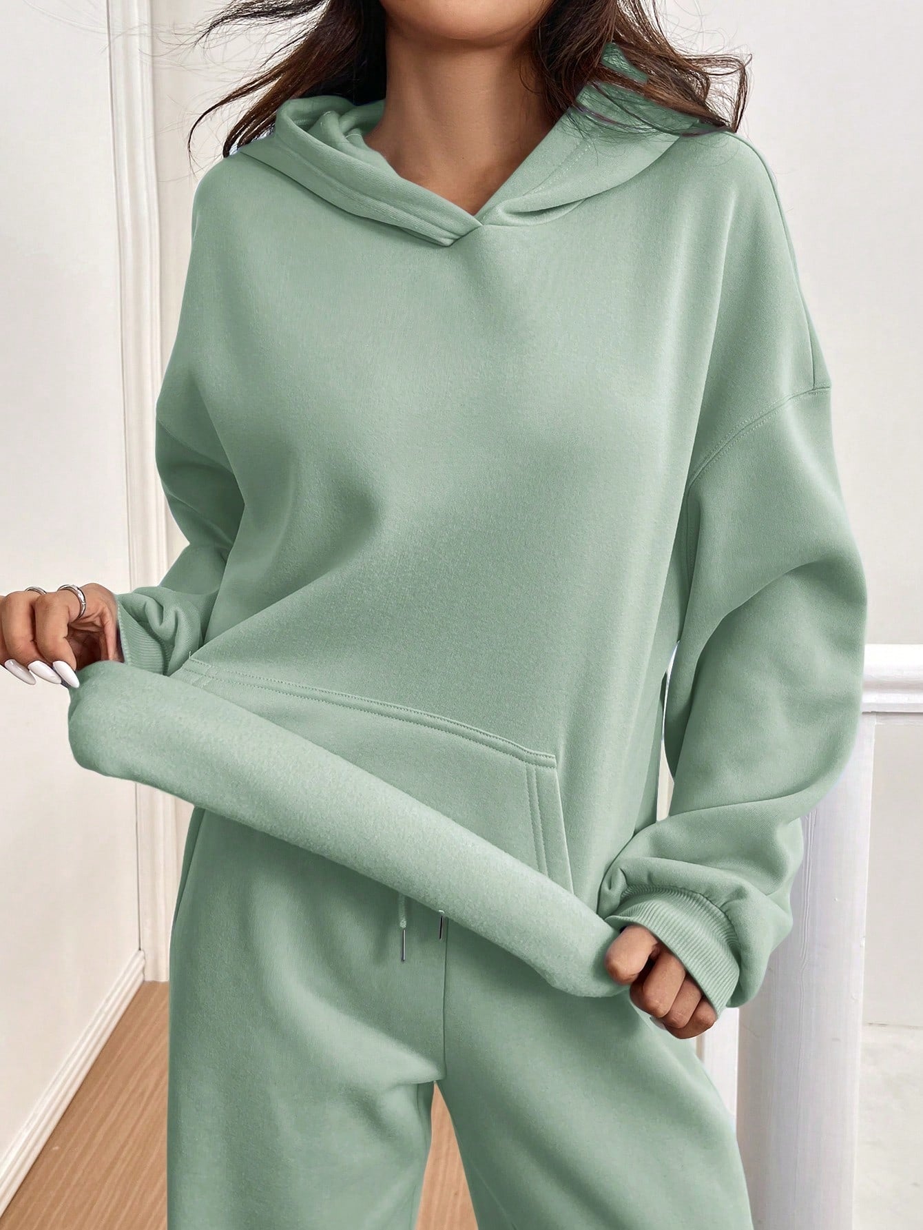 ARENIVA - Mint Green Colour Women's Comfortable Co-Ord Set