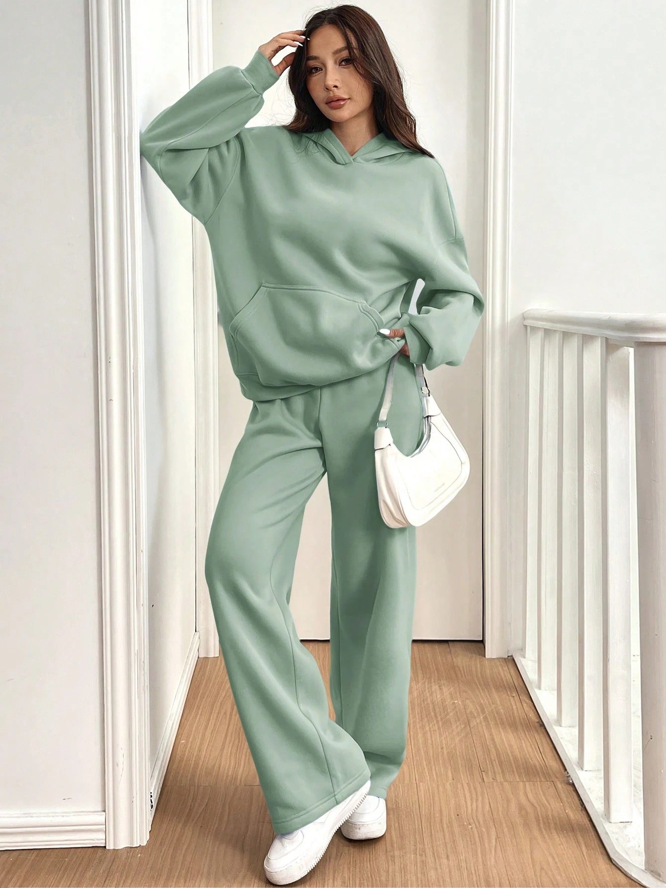 ARENIVA - Mint Green Colour Women's Comfortable Co-Ord Set