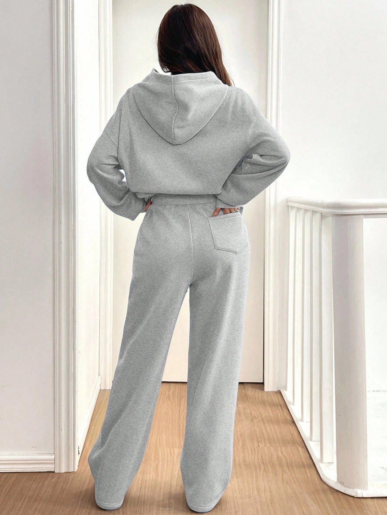 ARENIVA - Light Grey Colour Women's Comfortable Co-Ord Set