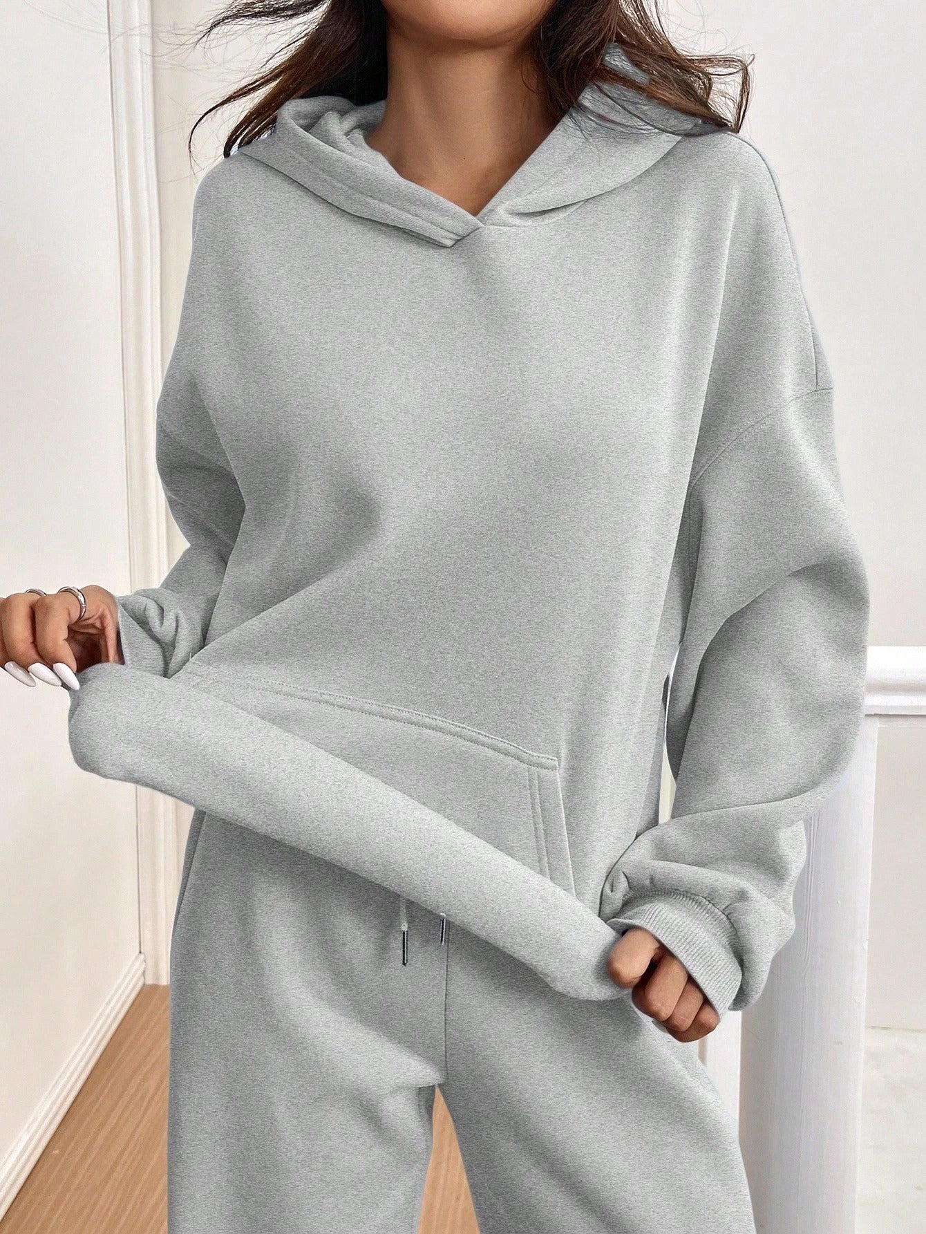 ARENIVA - Light Grey Colour Women's Comfortable Co-Ord Set