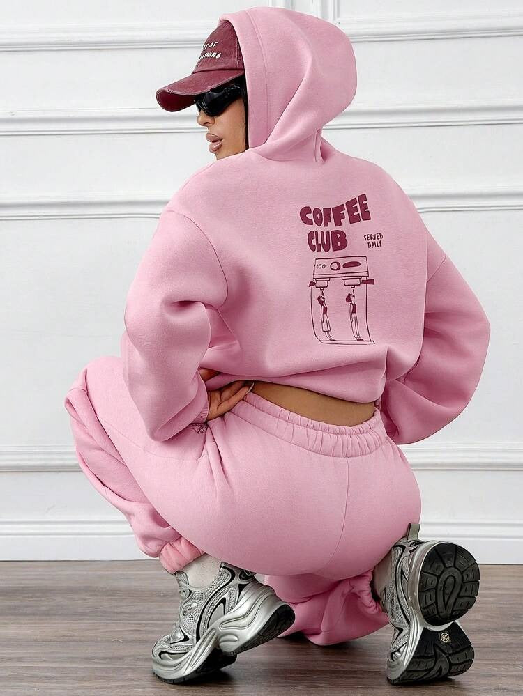 Women’s Coffee Club Oversized Hoodie & Jogger Co-ord Set