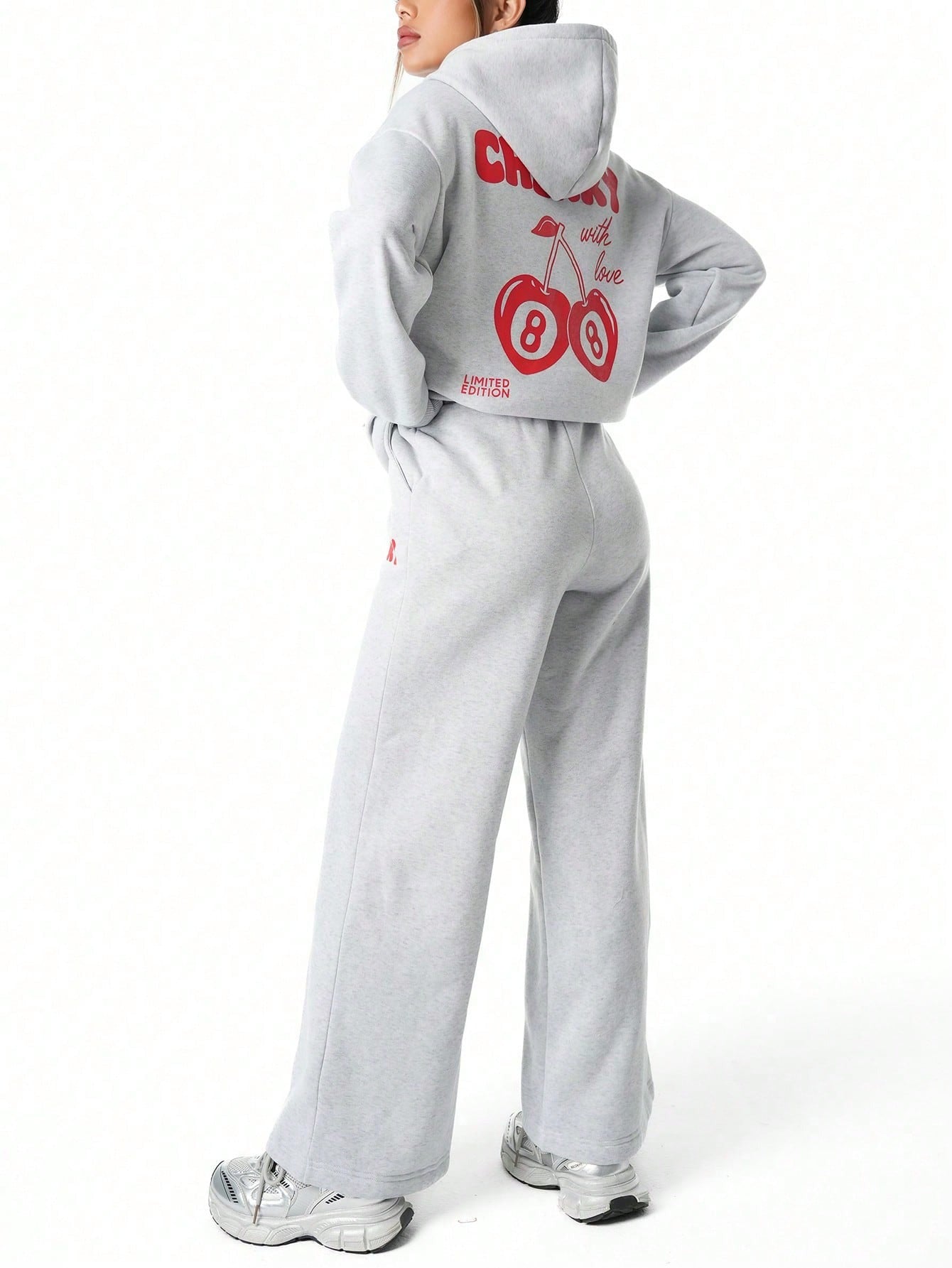 Grey Colour Women's Comfortable Co-Ord Set with Graphic Print