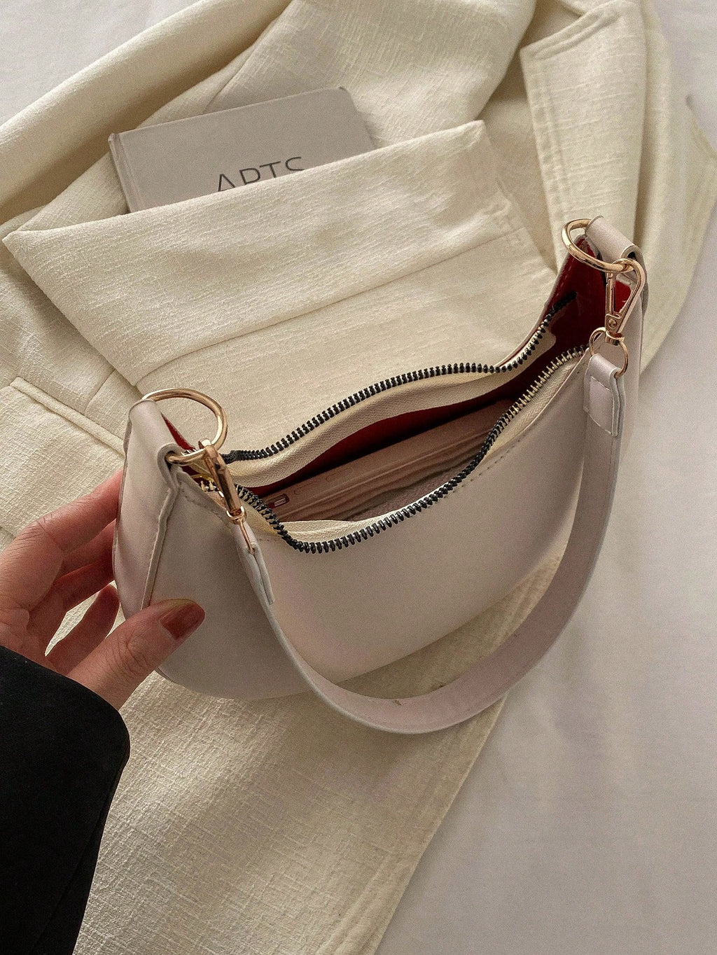 Crescent-Shaped Women's Shoulder Bag