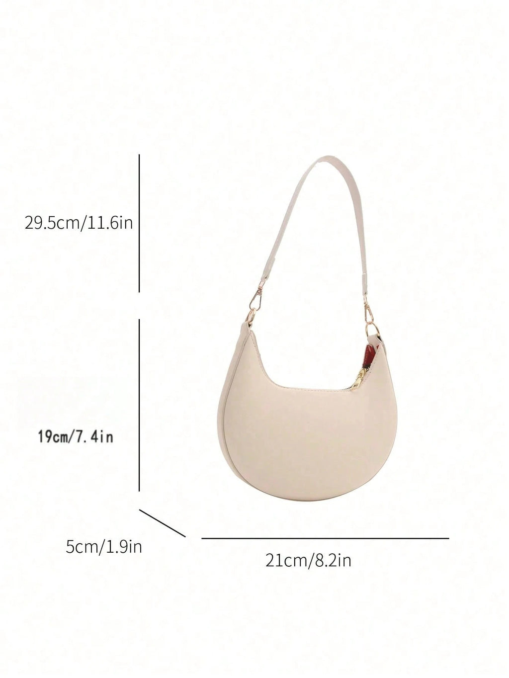 Crescent-Shaped Women's Shoulder Bag