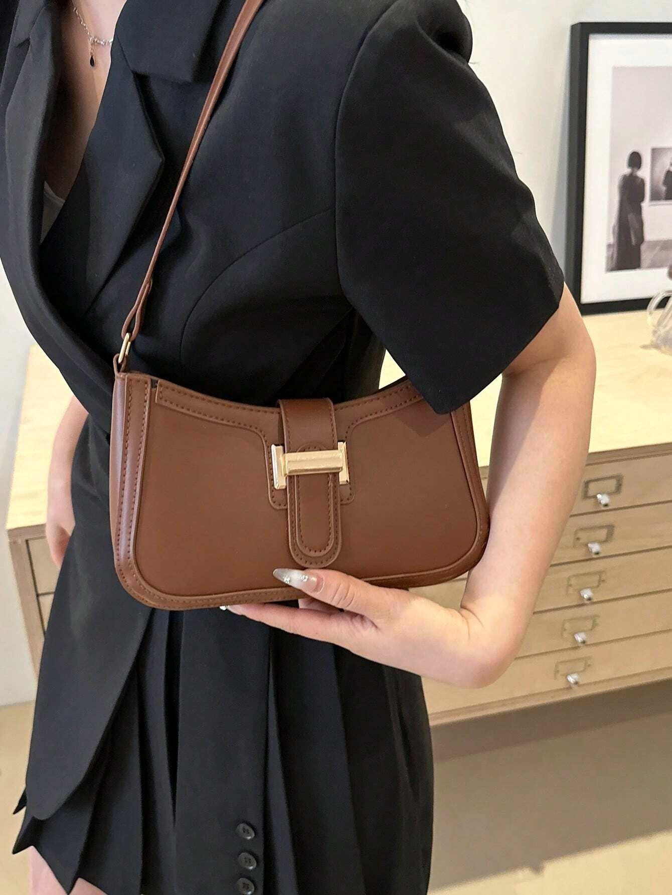 Crescent-Shaped Underarm Shoulder Bag For Women