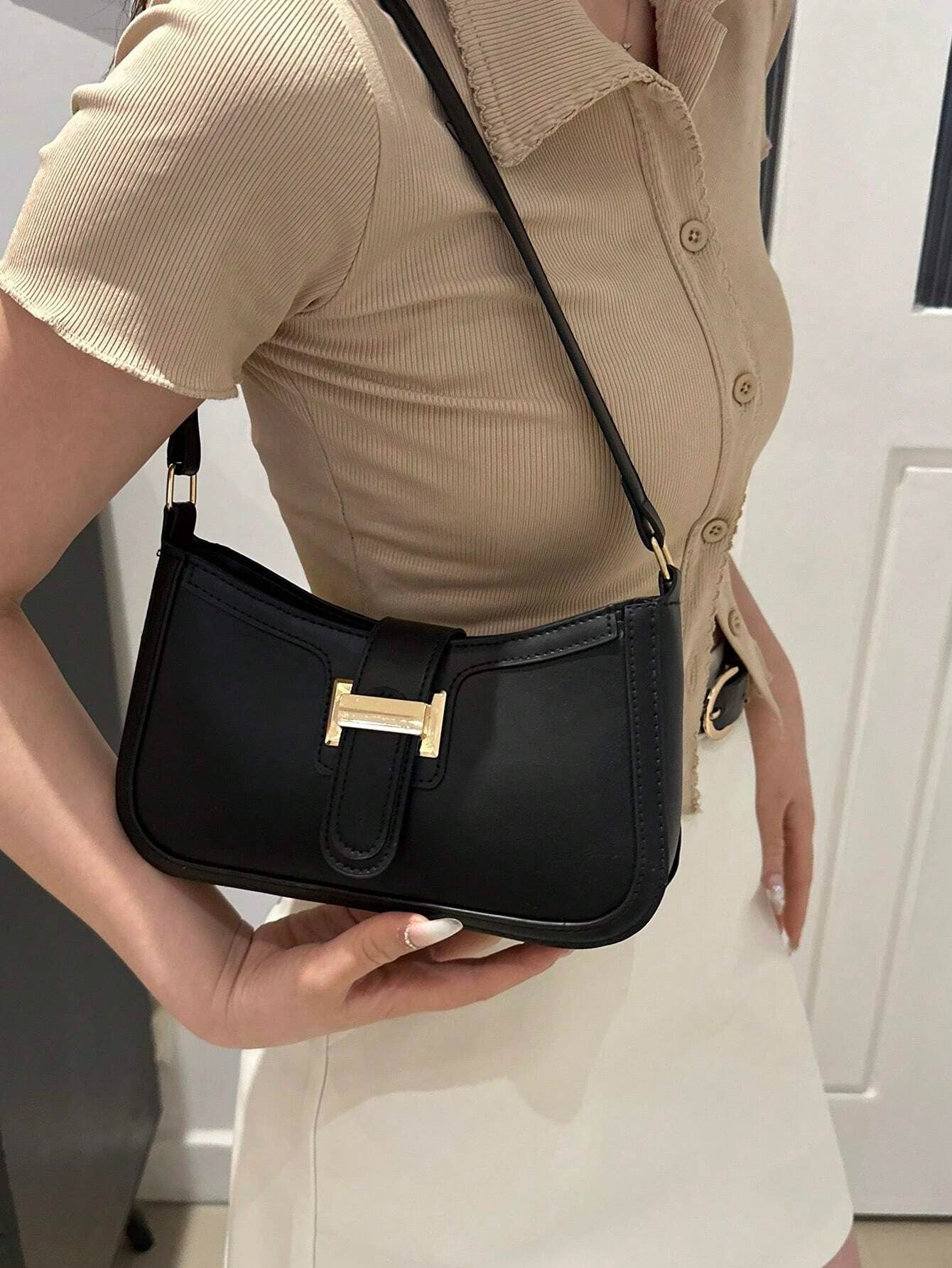Crescent-Shaped Underarm Shoulder Bag For Women