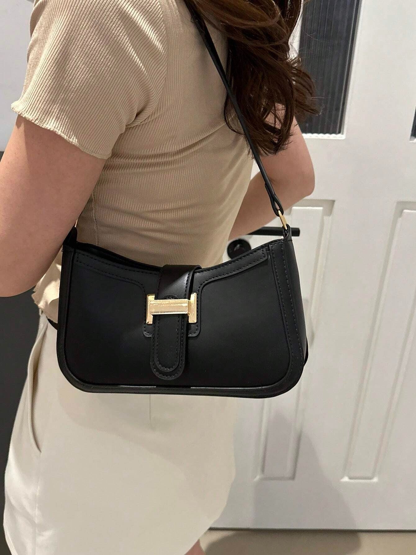 Crescent-Shaped Underarm Shoulder Bag For Women