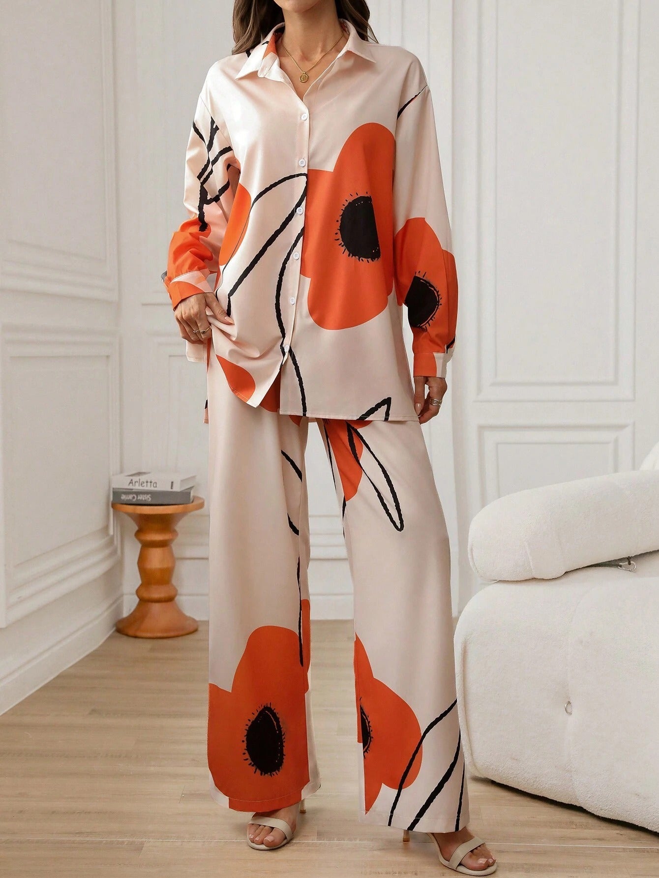 ARENIVA - Classi Multicolour Floral Printed Women's Co-Ord Set