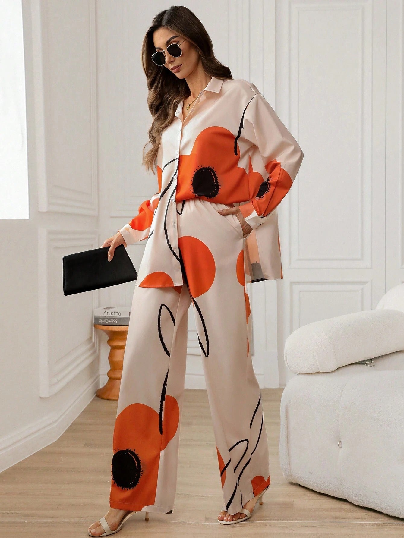 ARENIVA - Classi Multicolour Floral Printed Women's Co-Ord Set