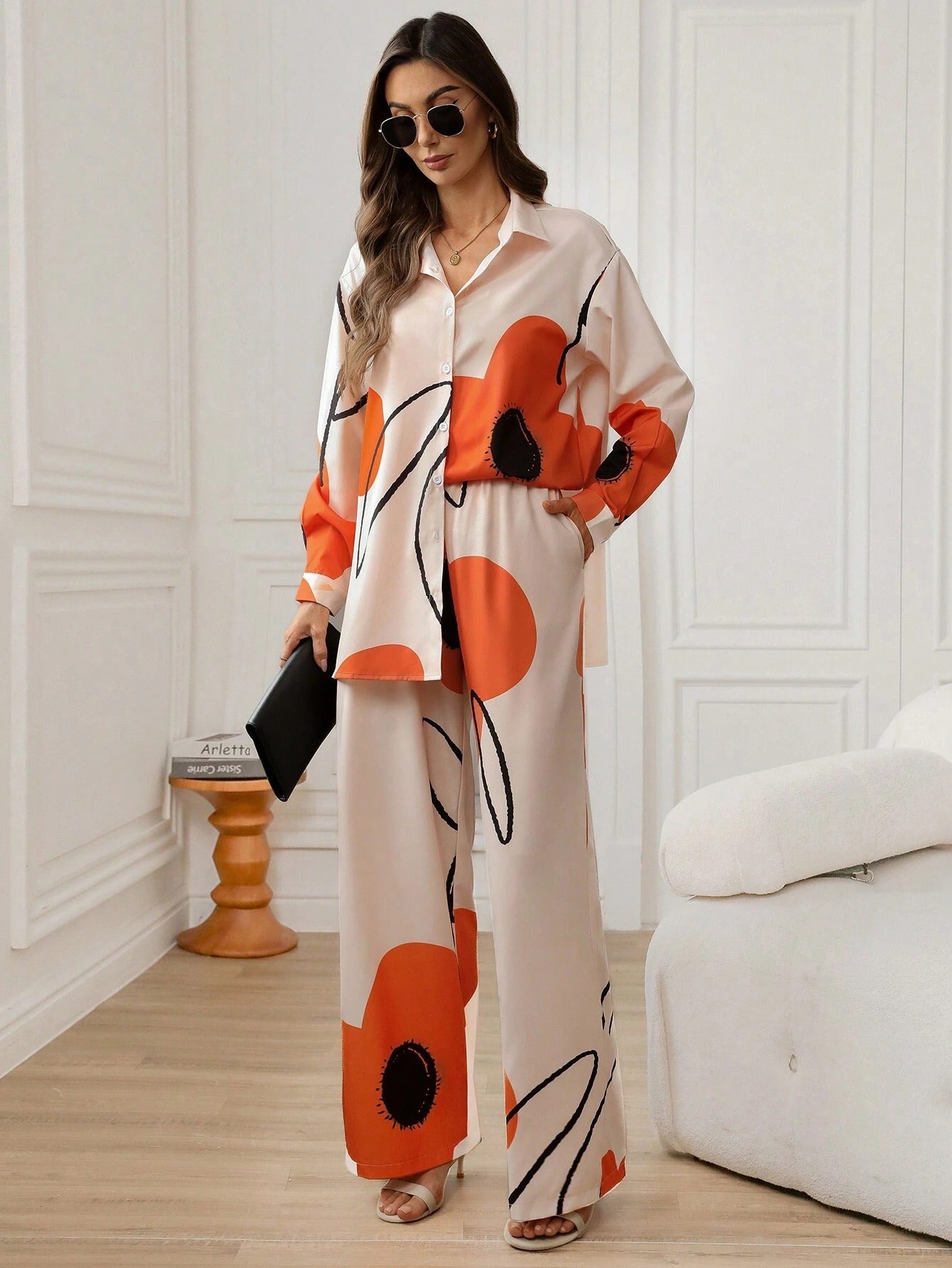 ARENIVA - Classi Multicolour Floral Printed Women's Co-Ord Set