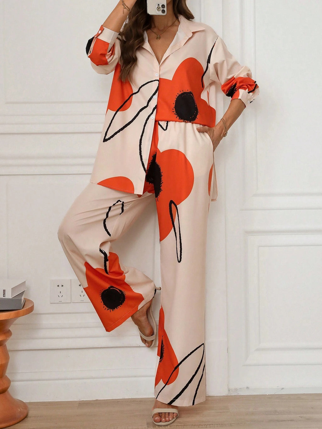 ARENIVA - Classi Multicolour Floral Printed Women's Co-Ord Set